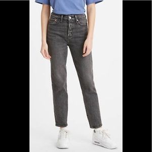 Levi’s black washed wedgie jeans